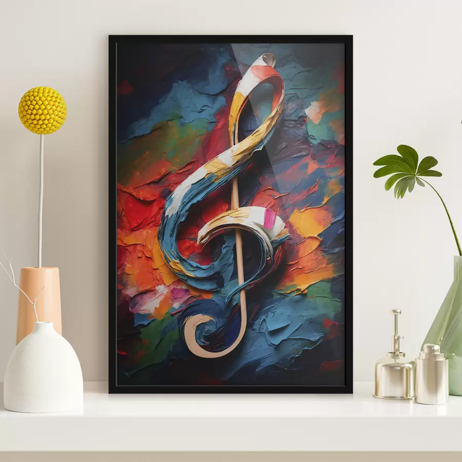 murales de pared Nota sobre el fondo abstracto del óleo f39373