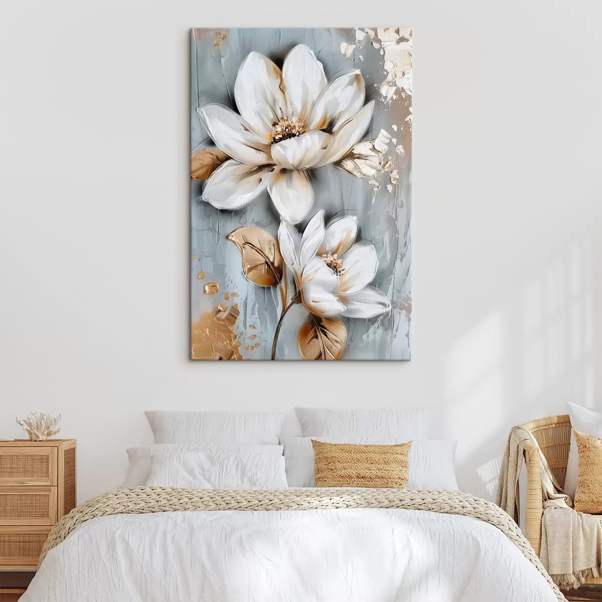 murales de pared Flores blancas s39545