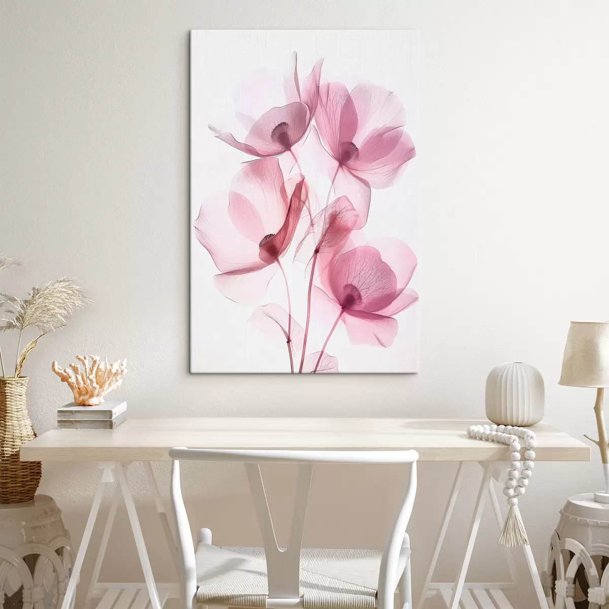 murales de pared Flores transparentes con estilo nueva tendencia. s39575