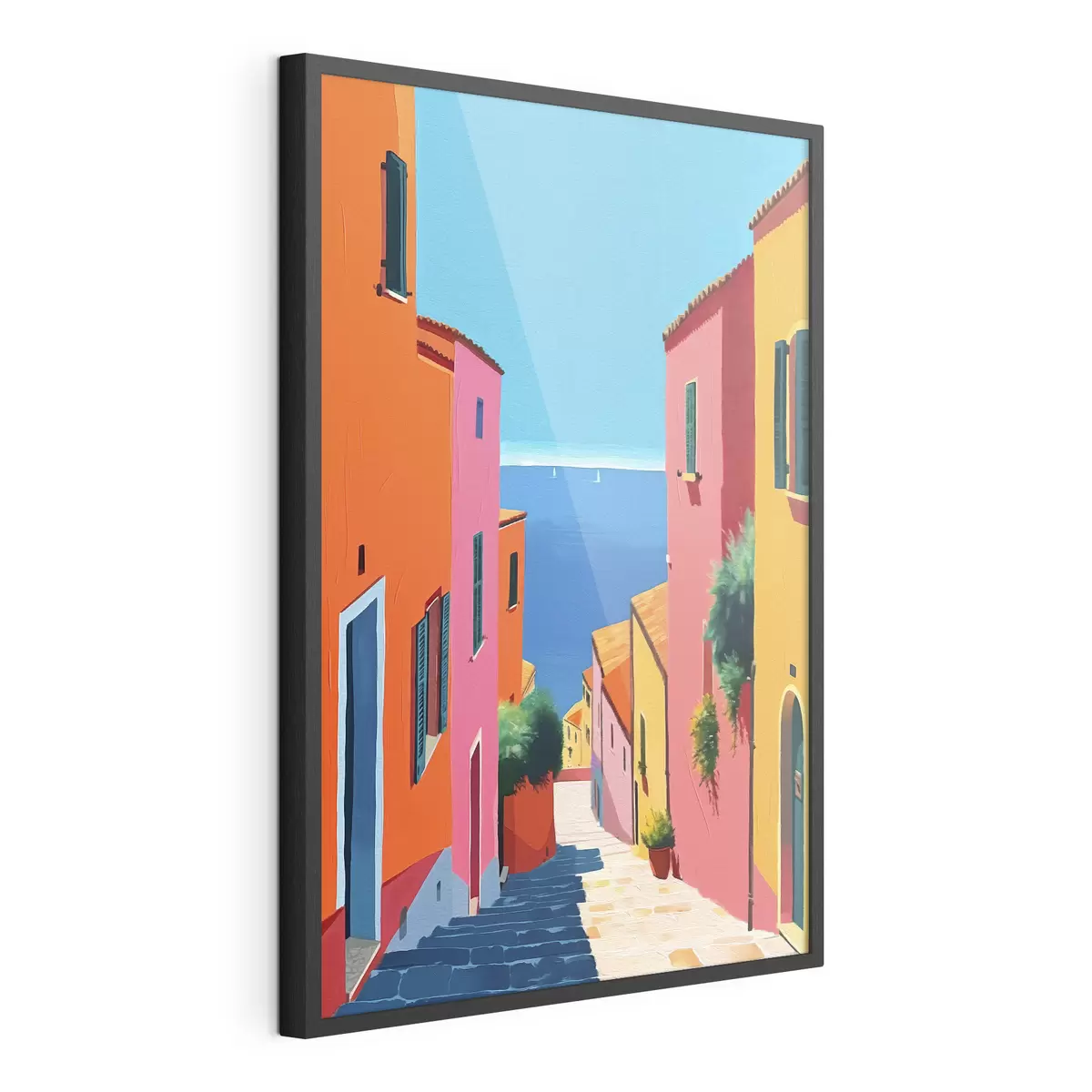 Poster Escaleras de colores al mar f39579