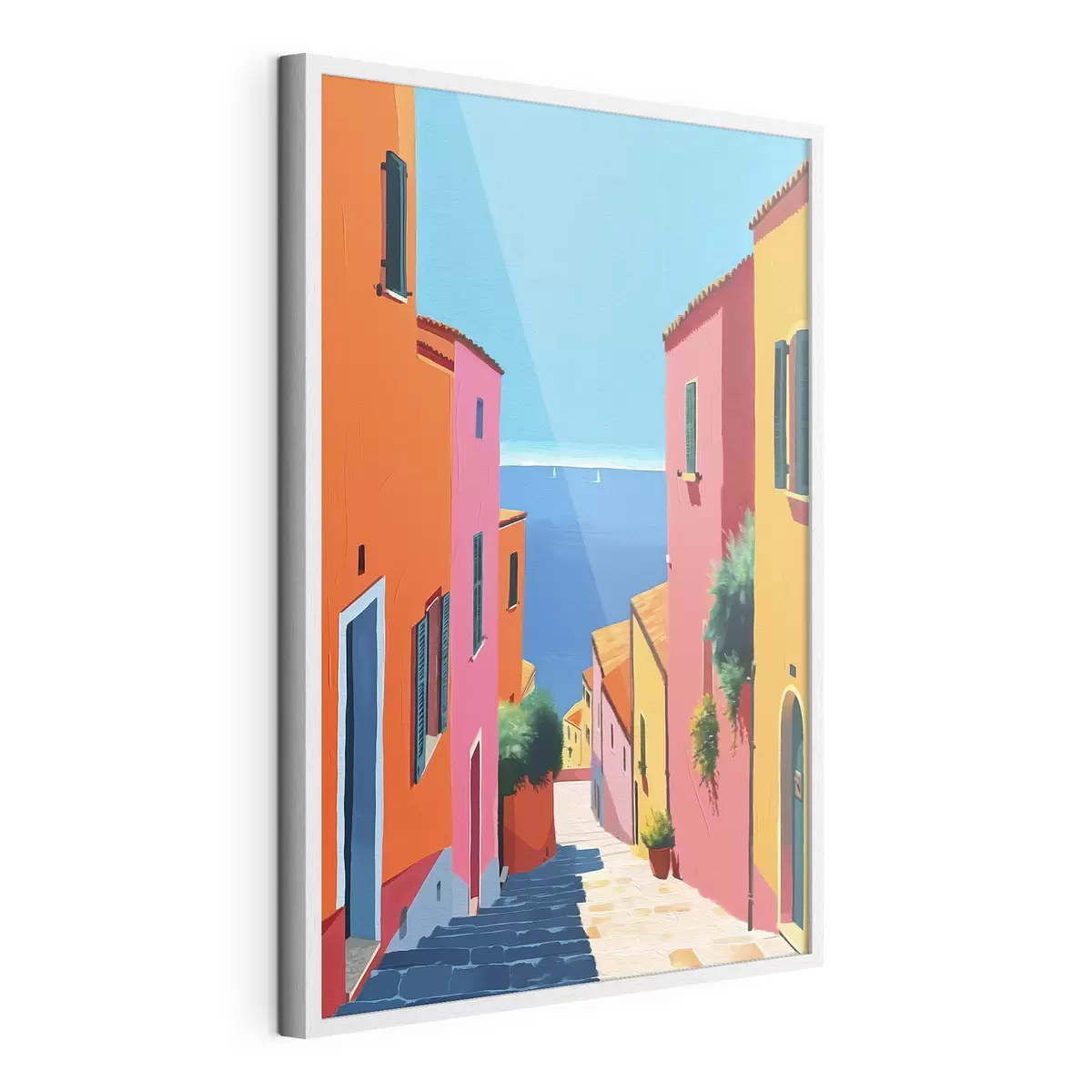 Poster Escaleras de colores al mar f39579