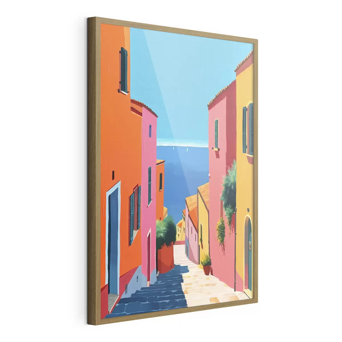 Poster Escaleras de colores al mar f39579