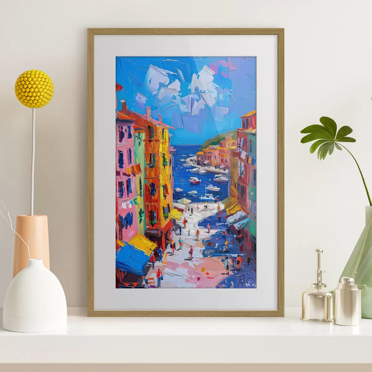 Poster Pueblo francés al anochecer: una impresión al estilo de Van Gogh f39627