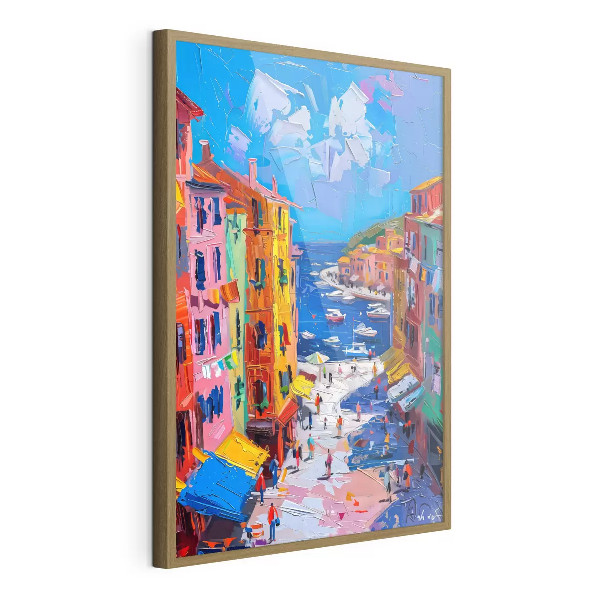Poster Pueblo francés al anochecer: una impresión al estilo de Van Gogh f39627