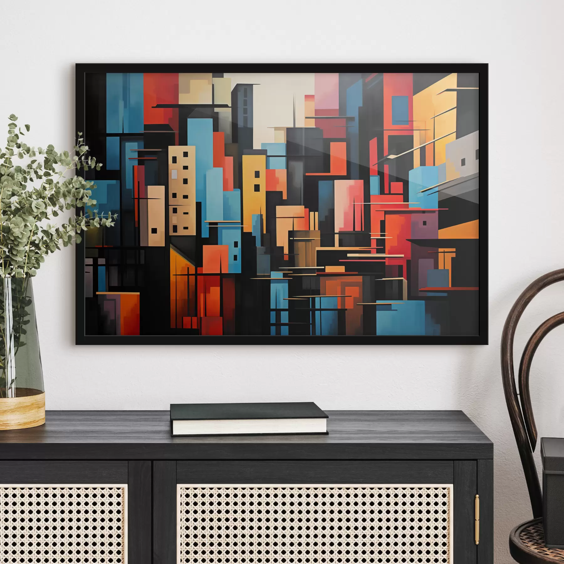 murales de pared Abstracción geométrica de la ciudad f39716