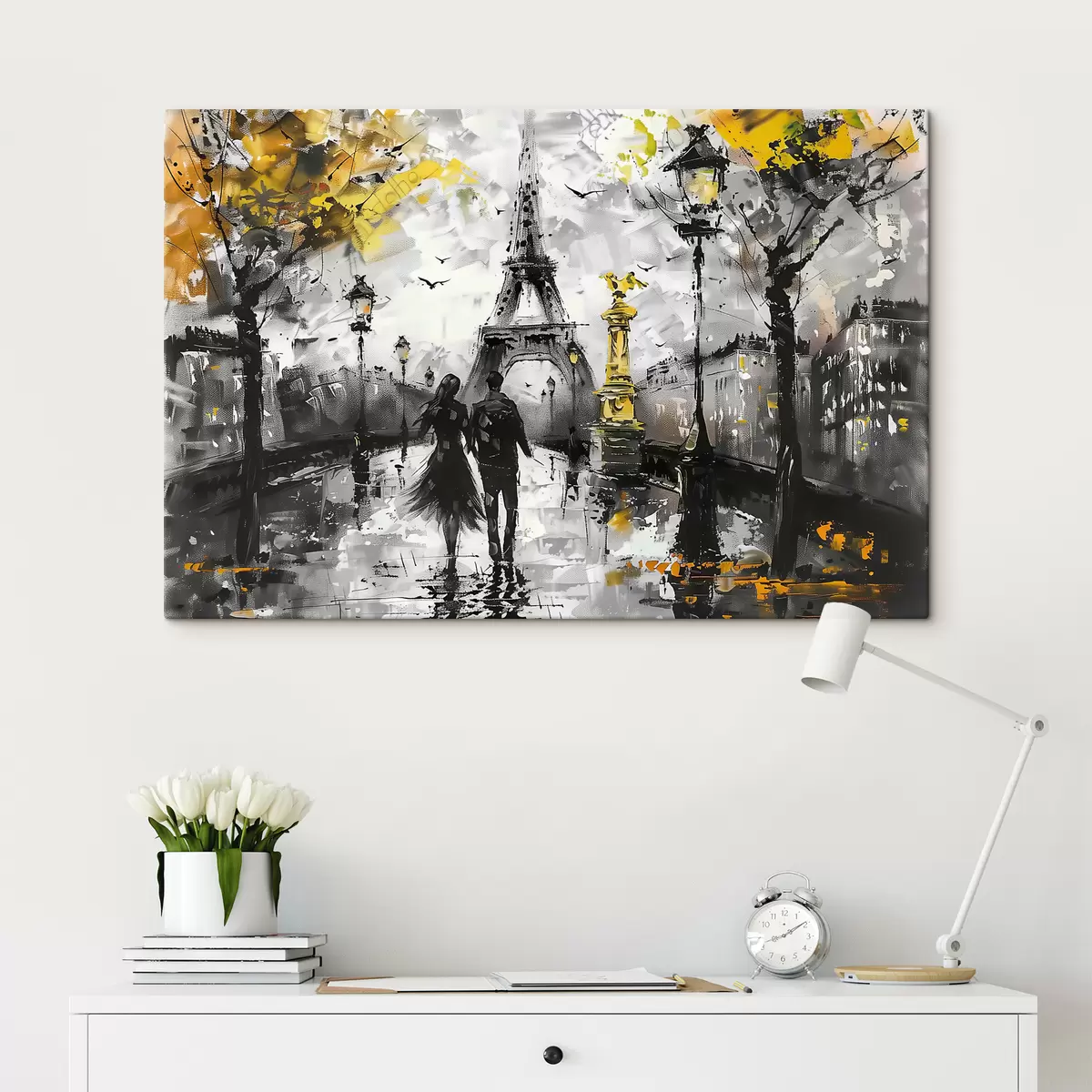 murales de pared Una pareja en París s39692