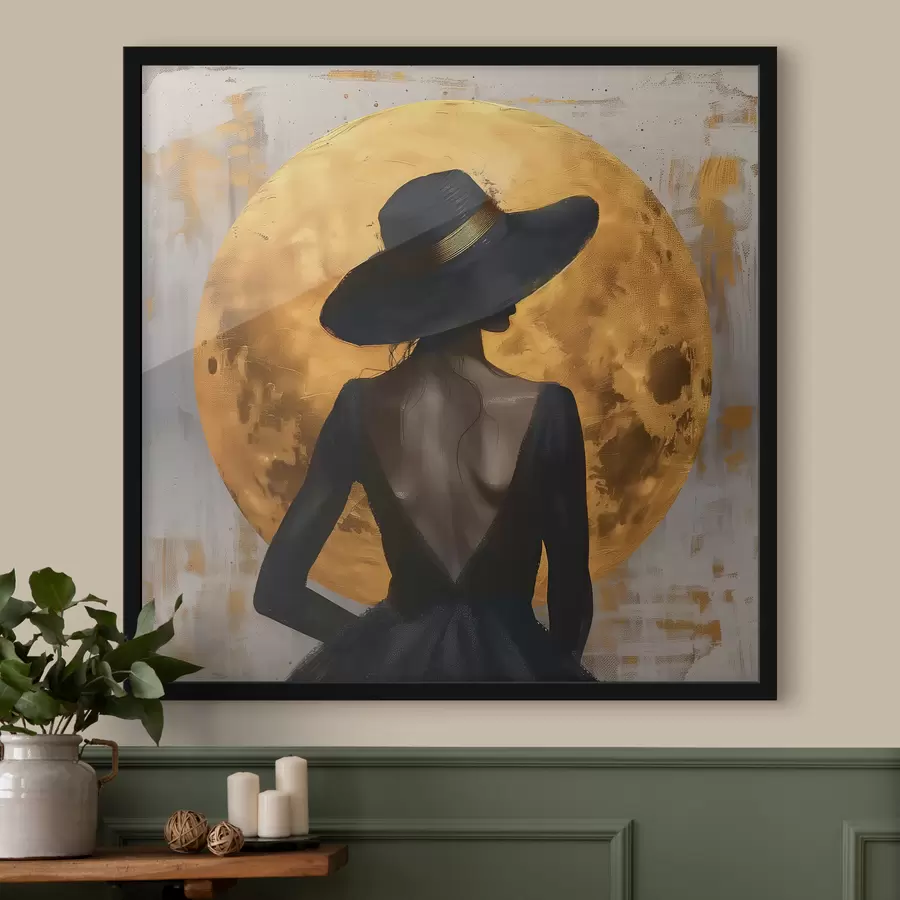 murales de pared La chica de negro f39685