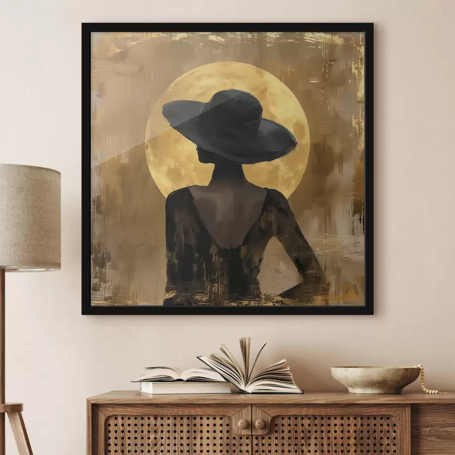 murales de pared La chica de negro f39686