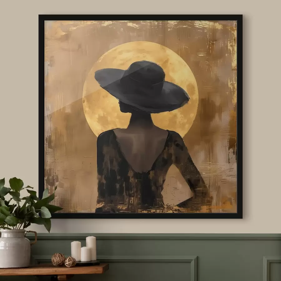 murales de pared La chica de negro f39686