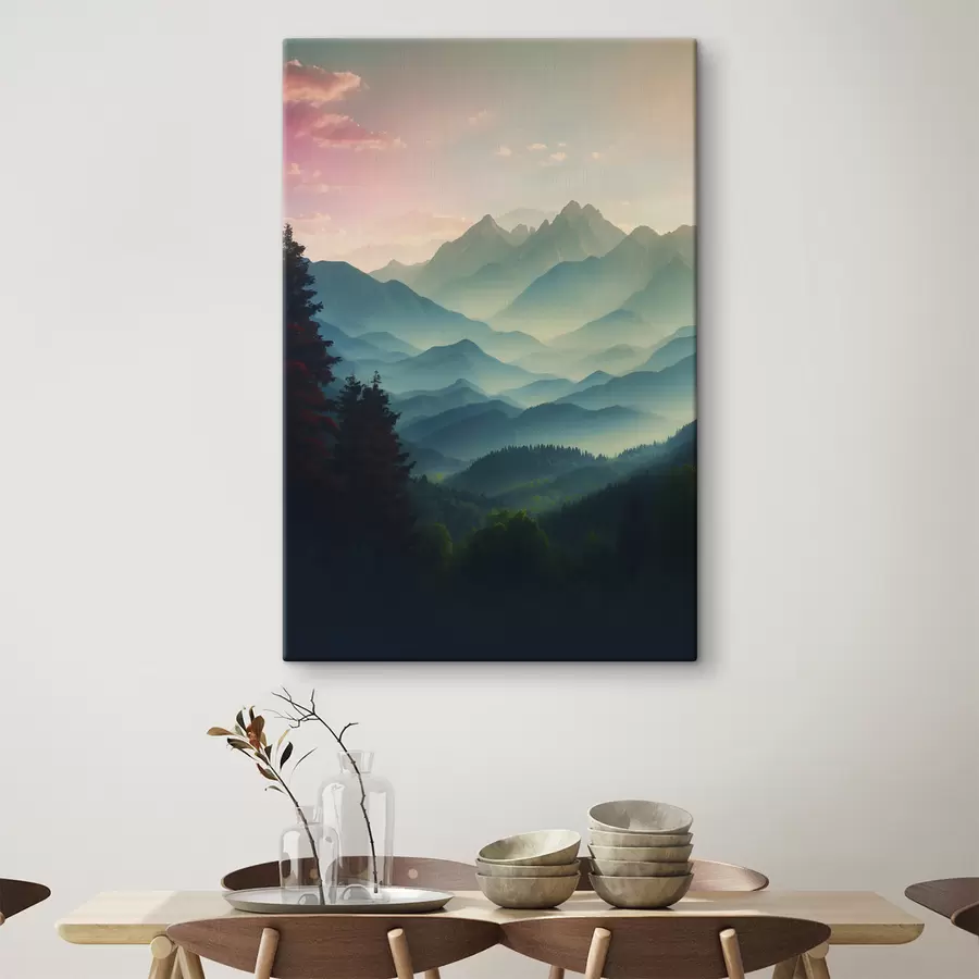 murales de pared Vista a la montaña al amanecer s39607