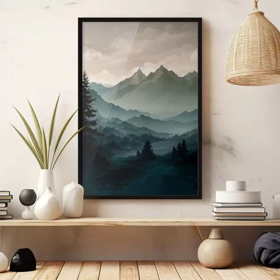 murales de pared Vista desde la montaña f39587