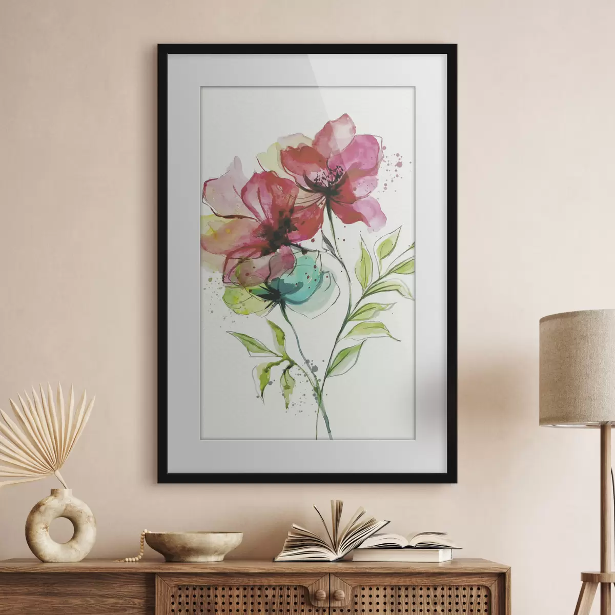 Poster Suaves flores de acuarela f39767