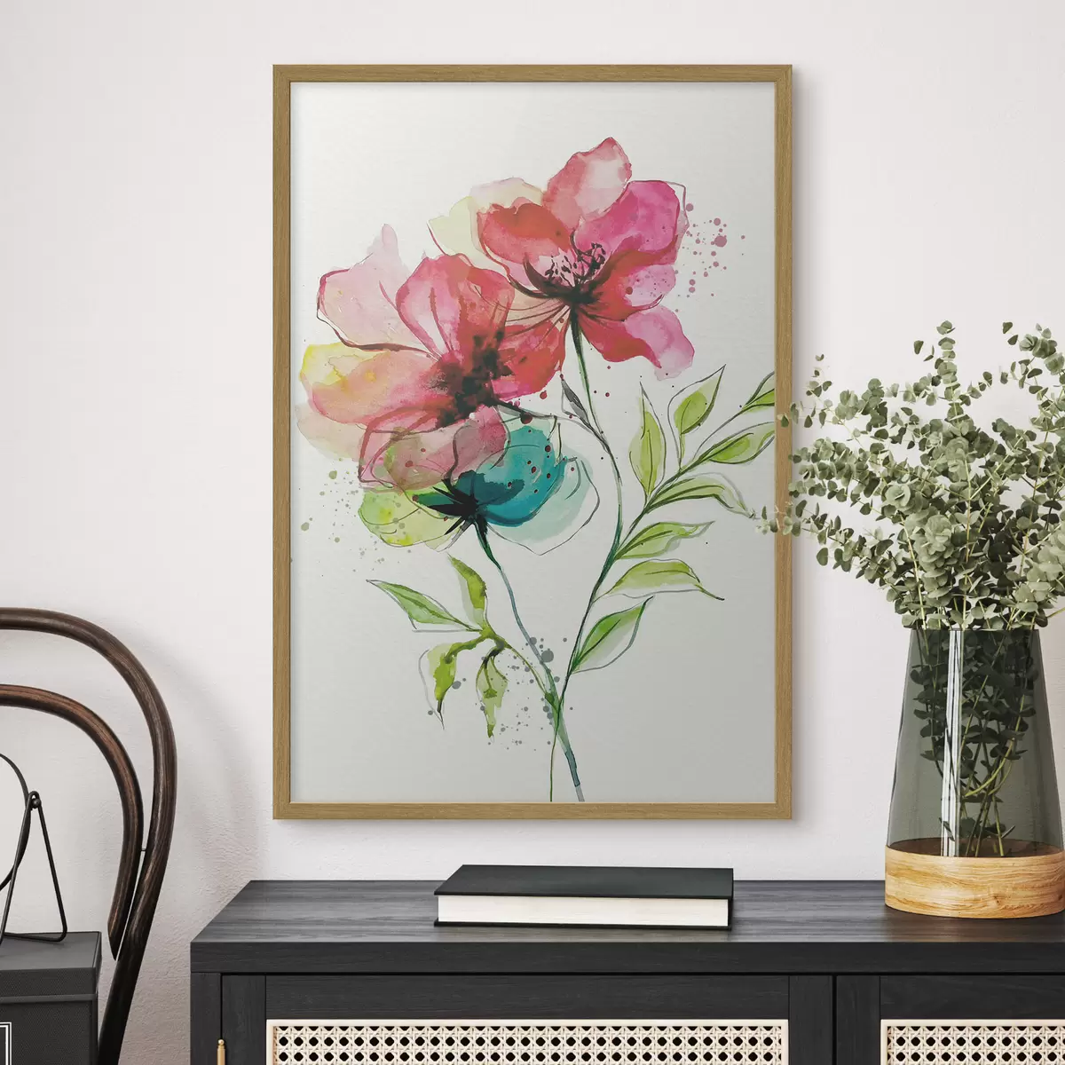 Poster Suaves flores de acuarela f39767