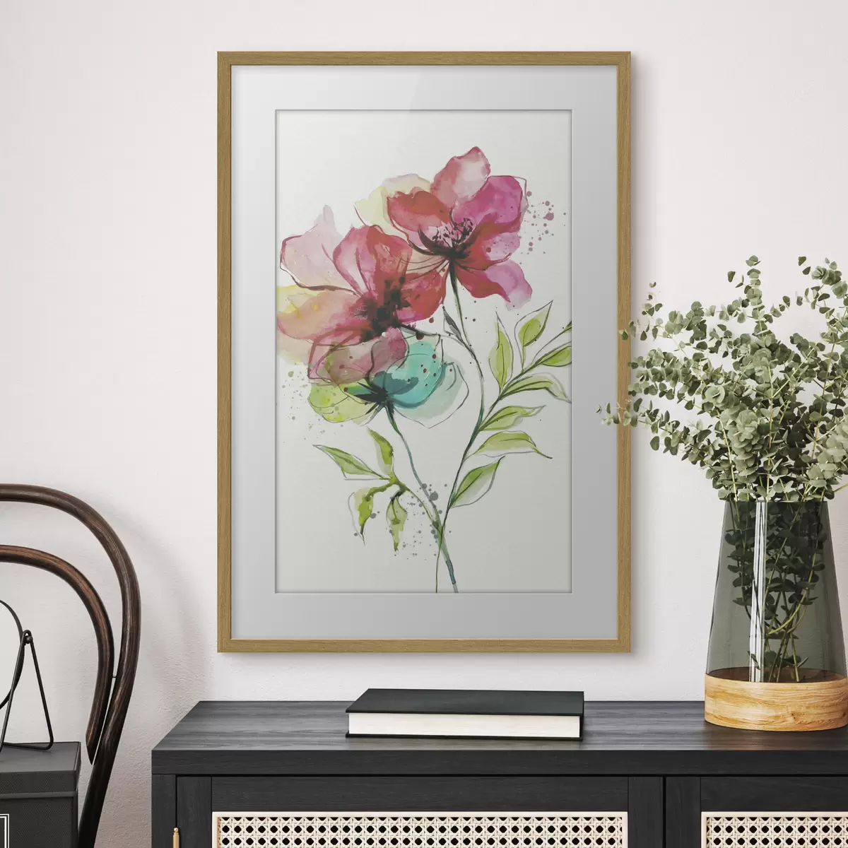 Poster Suaves flores de acuarela f39767