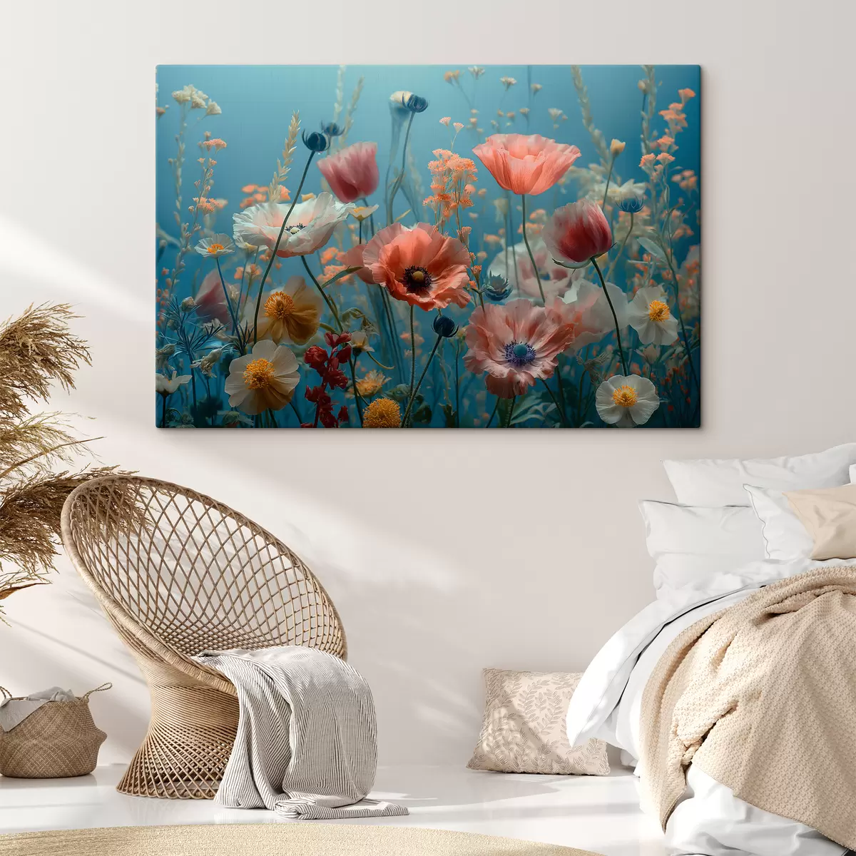 murales de pared Flores silvestres que incluyen amapolas, tulipanes y más. s39752