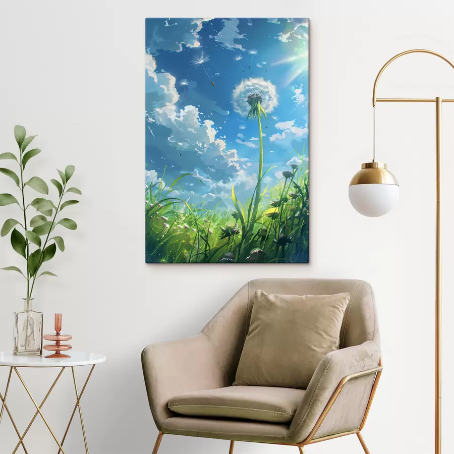 murales de pared Diente de león en el campo s39794