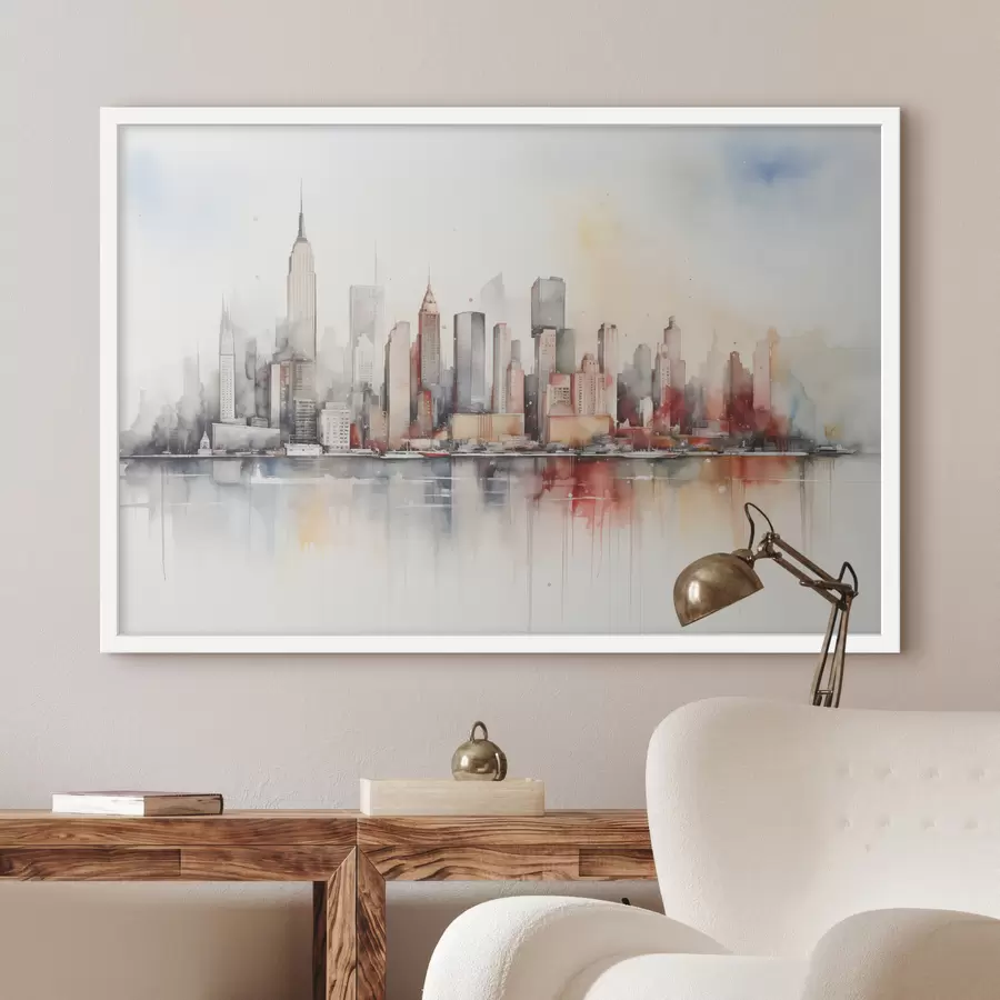 murales de pared Nueva York a lo lejos f39828