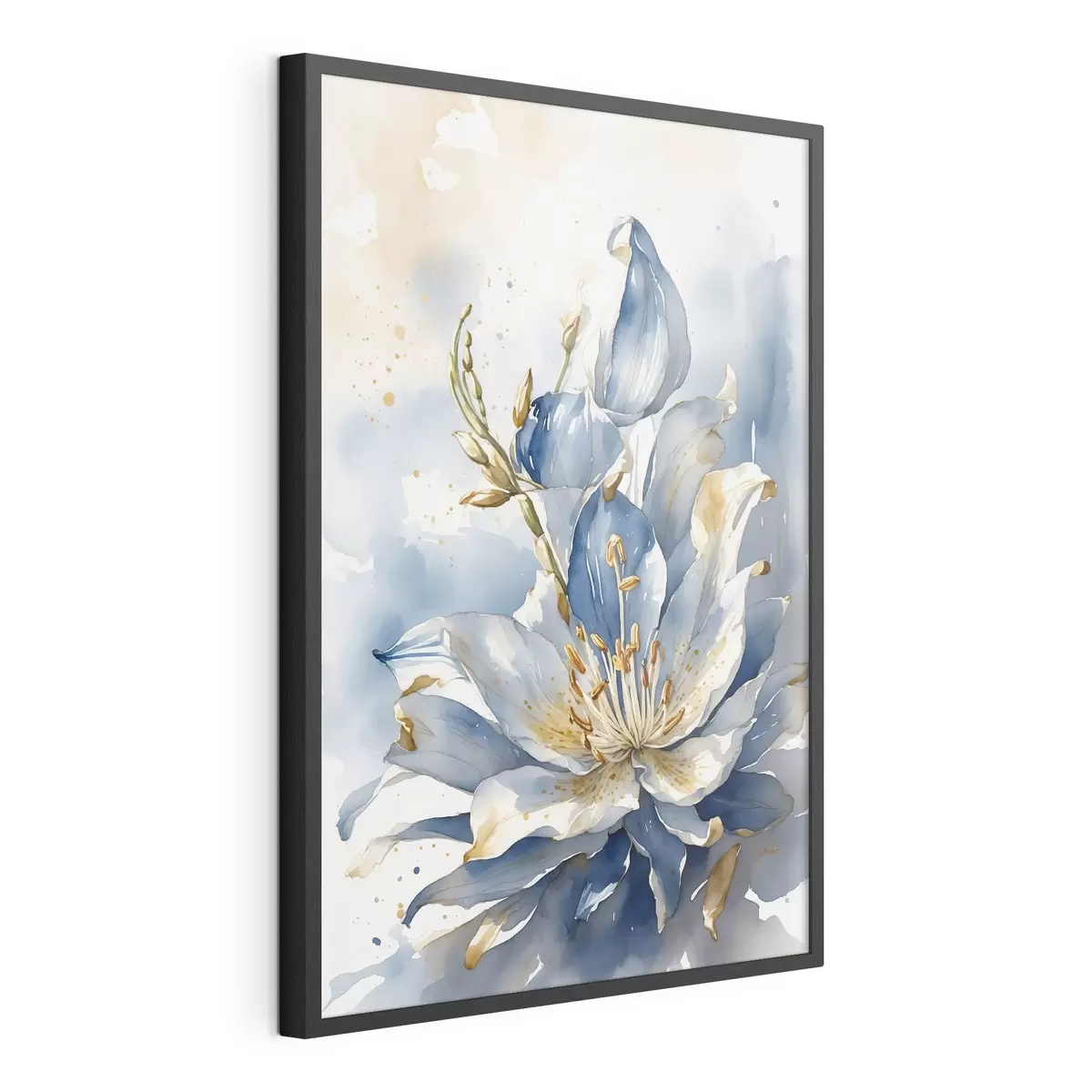 Poster Lirio azul con acuarela f39872