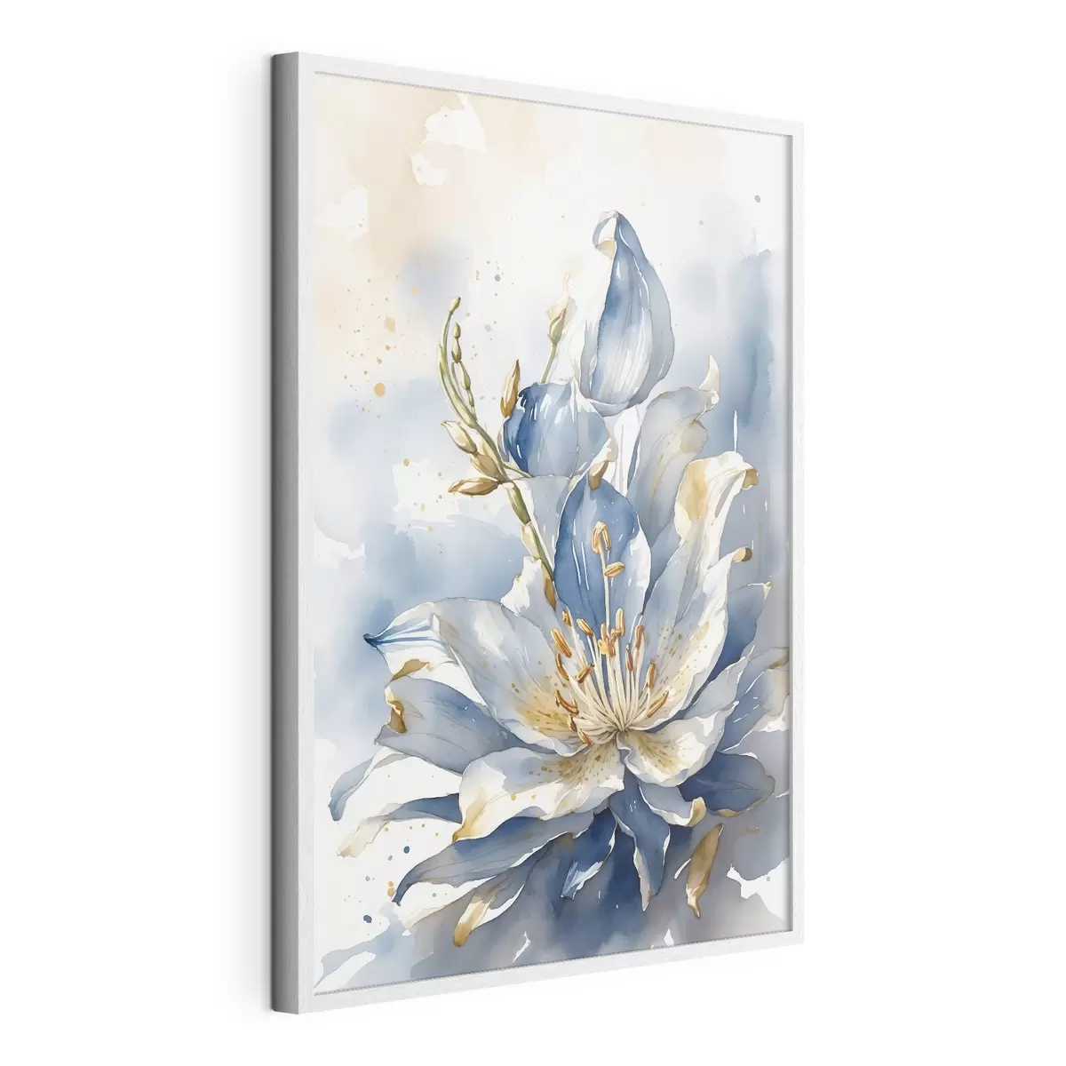 Poster Lirio azul con acuarela f39872