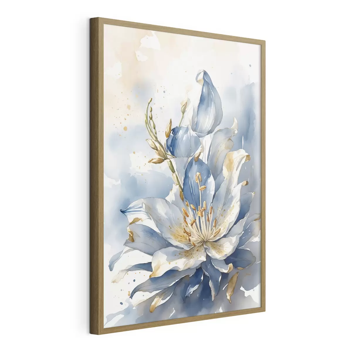 Poster Lirio azul con acuarela f39872