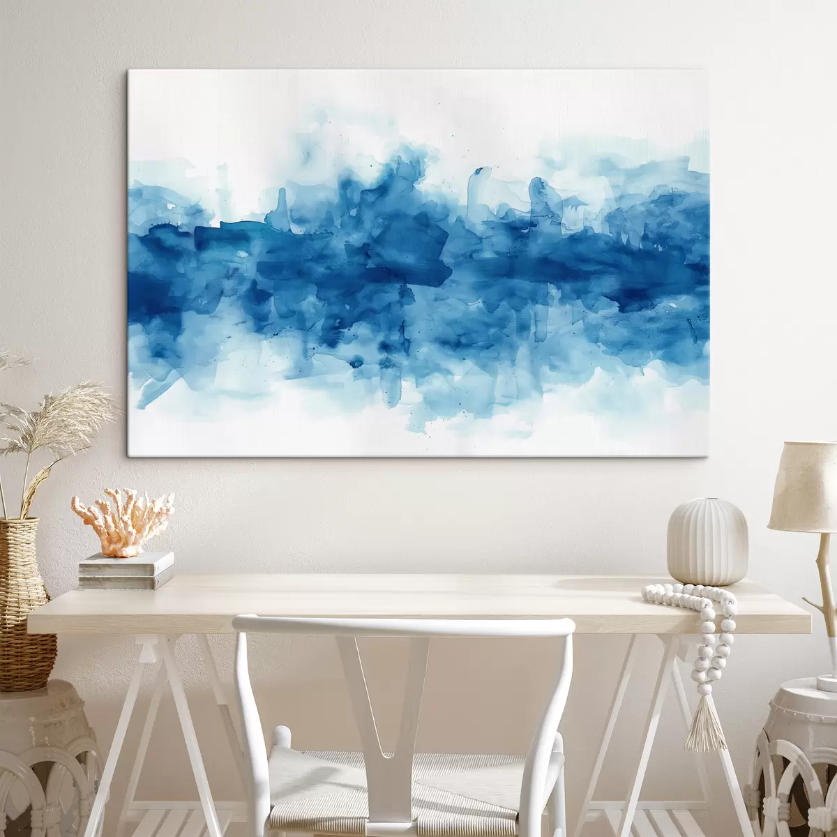 murales de pared Acuarela,manchas,azul s39954