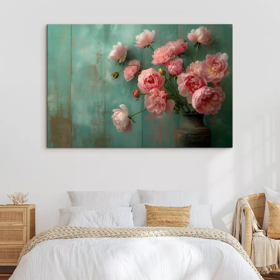 murales de pared Flores rosas, madera, antigüedades. s39957