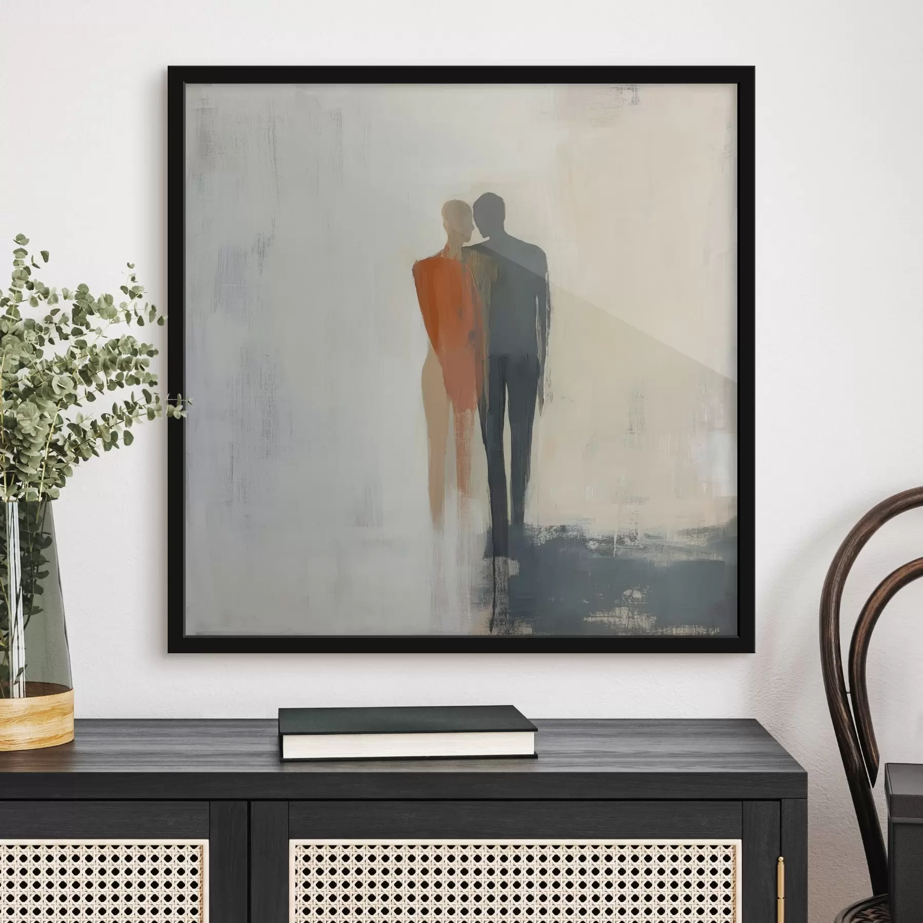 murales de pared pareja, abstracción f39912