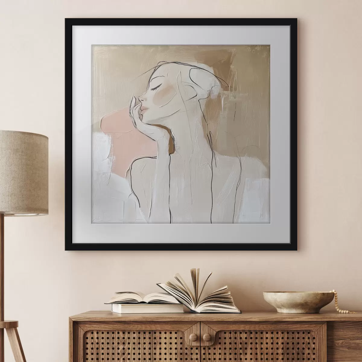 Poster Con la mejilla en la mano f39914