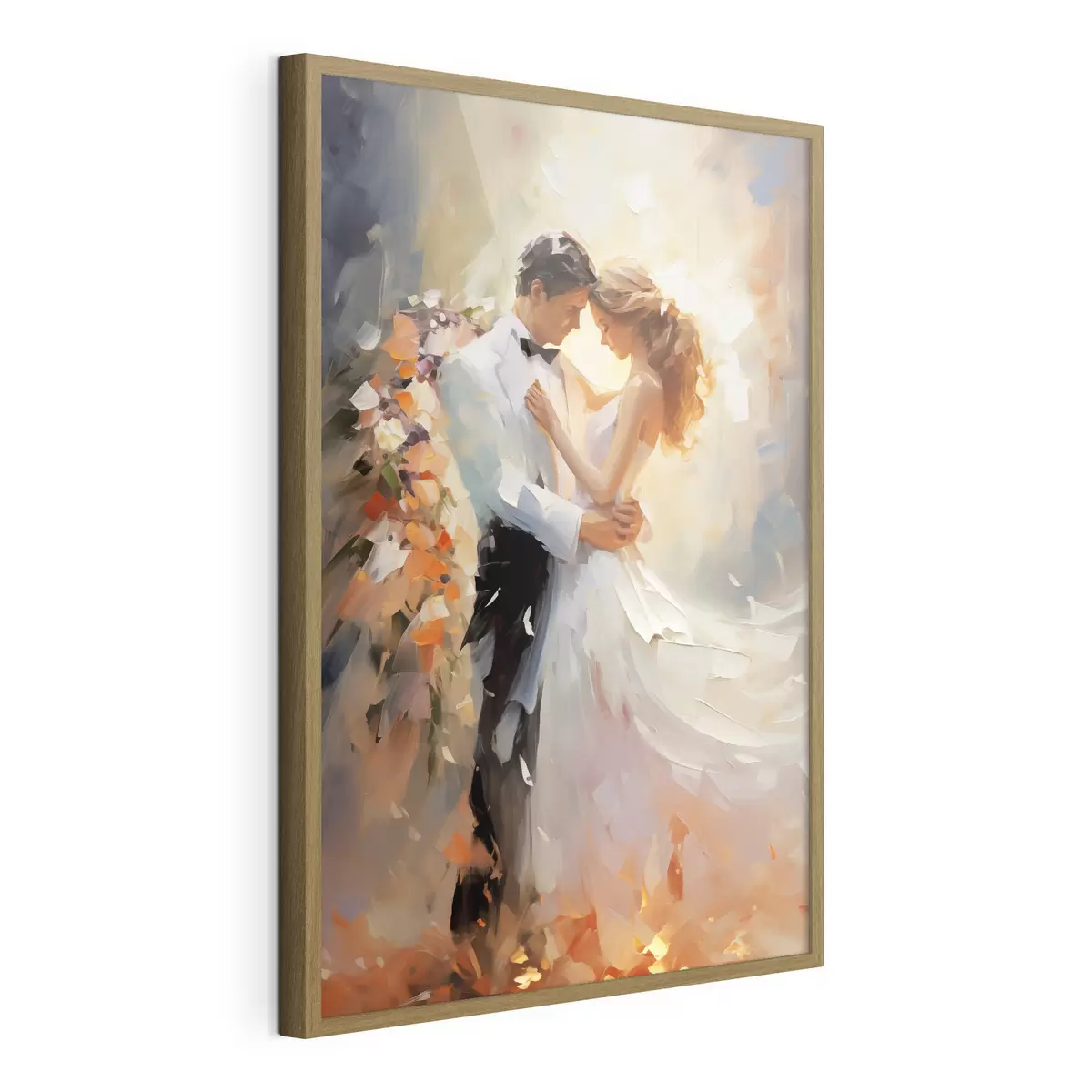 Poster Pintura al óleo de novios bailando f39925
