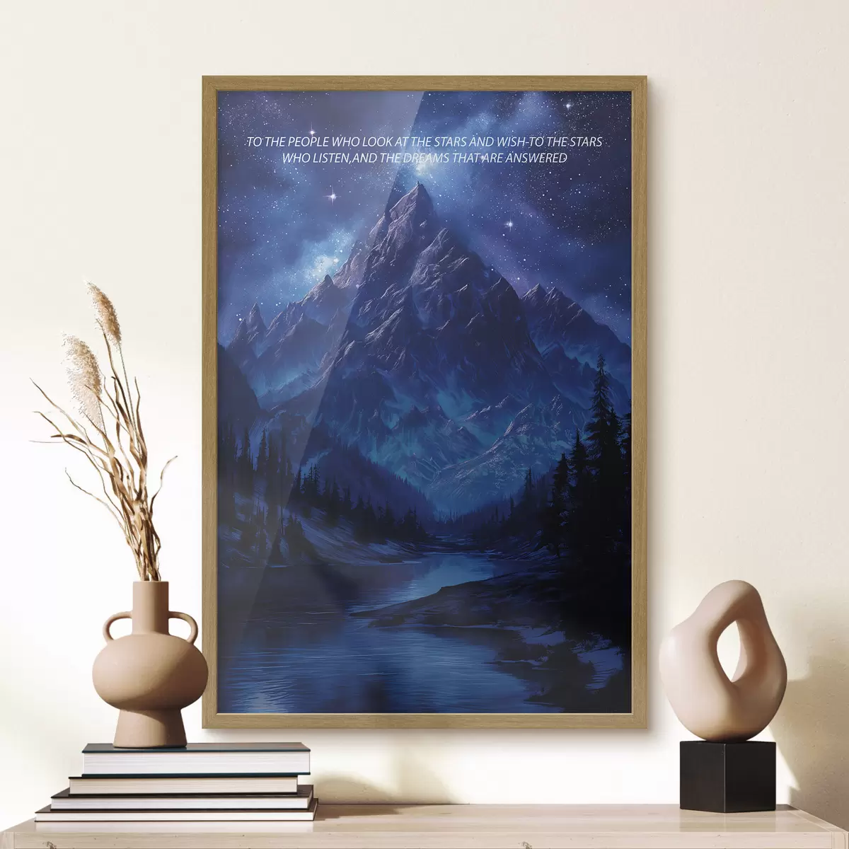 Poster Sueños, estrellas, velaris, morado f40009