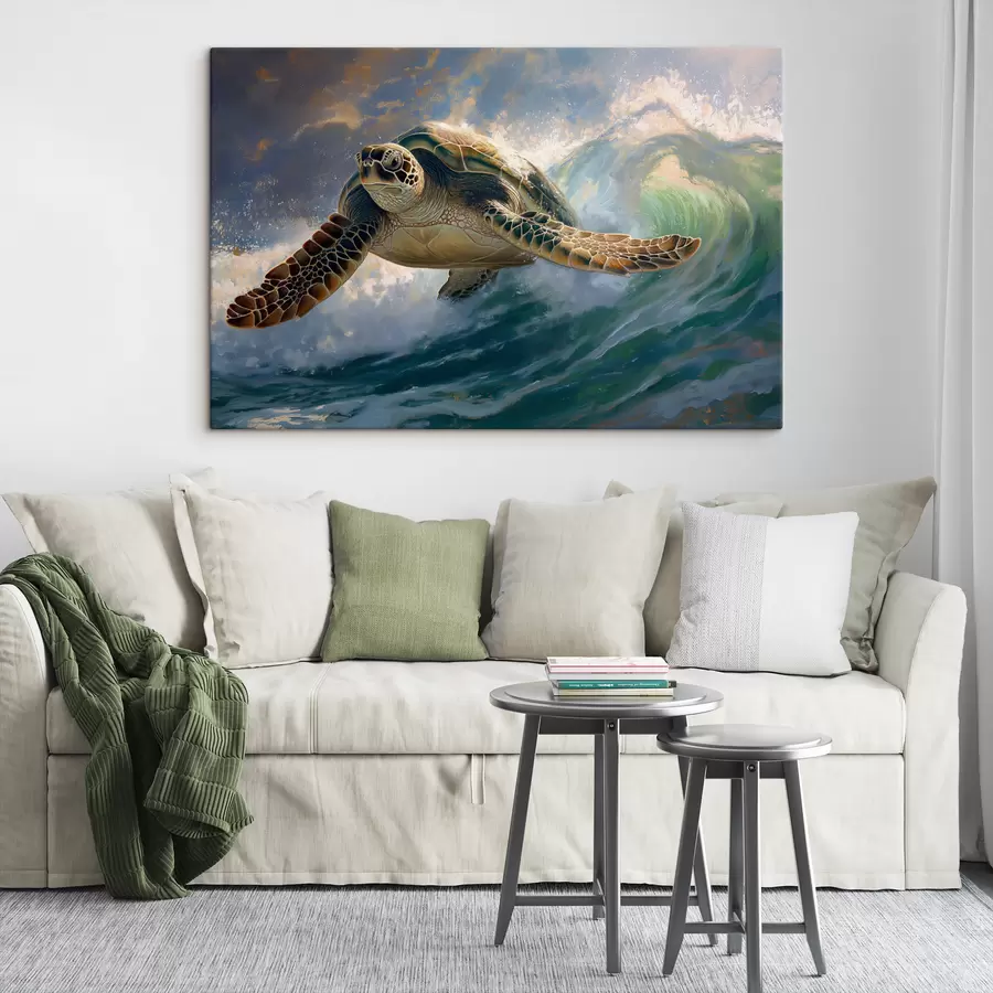 murales de pared Tortuga, agua, verde, azul. s40001