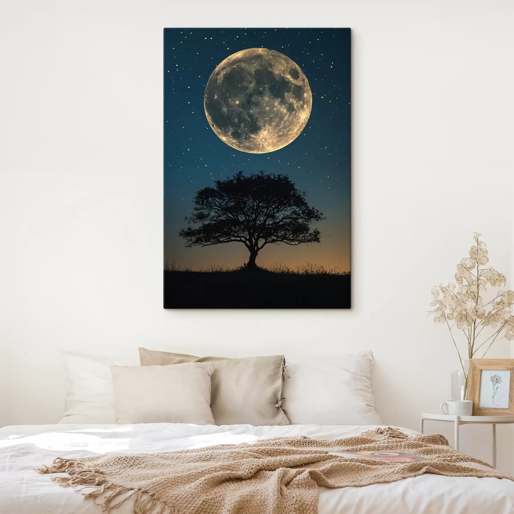 murales de pared Luna llena, arbol s40008