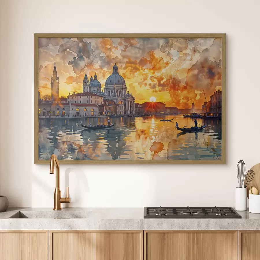 murales de pared Venecia al atardecer f40027