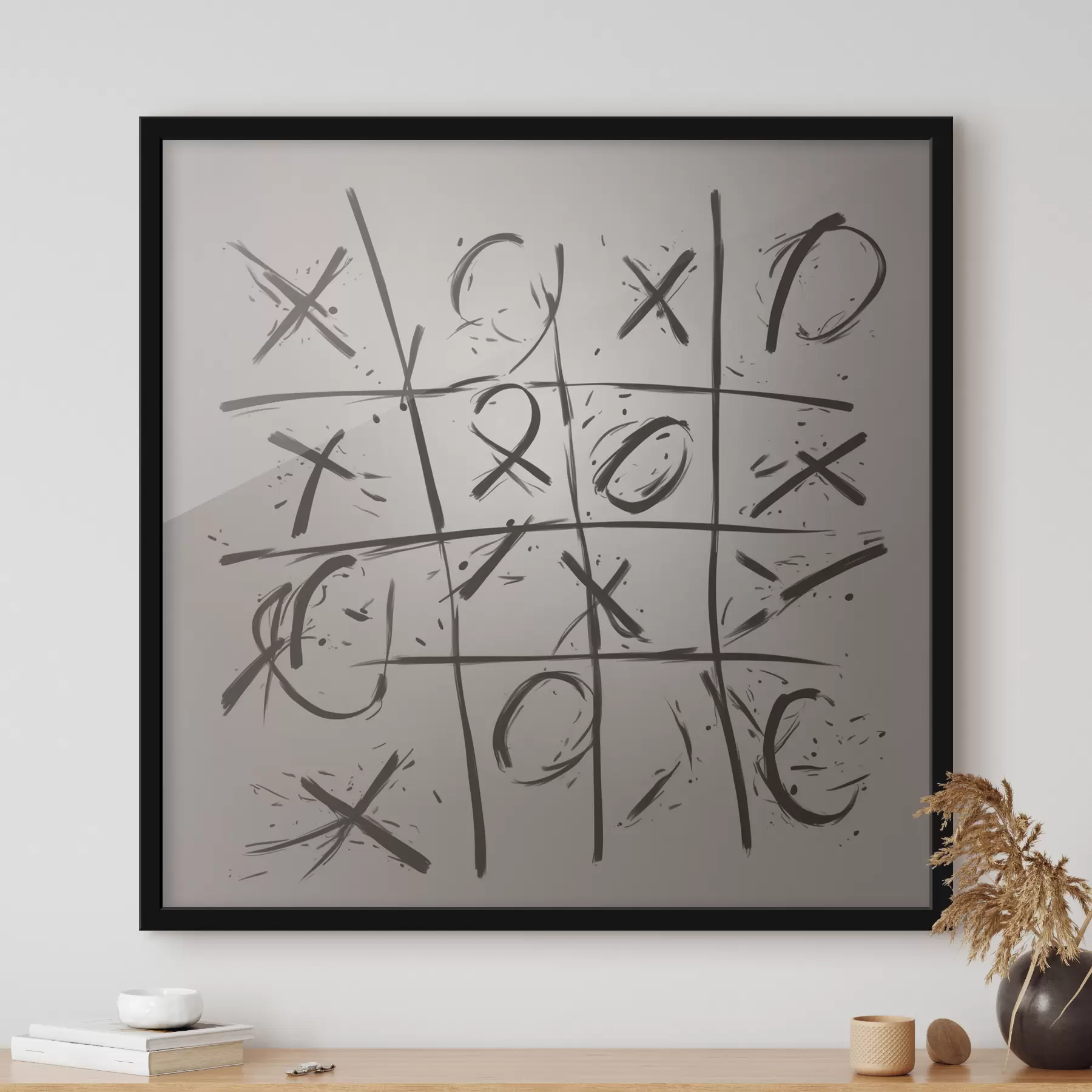 murales de pared Cruces de tres en raya f40065