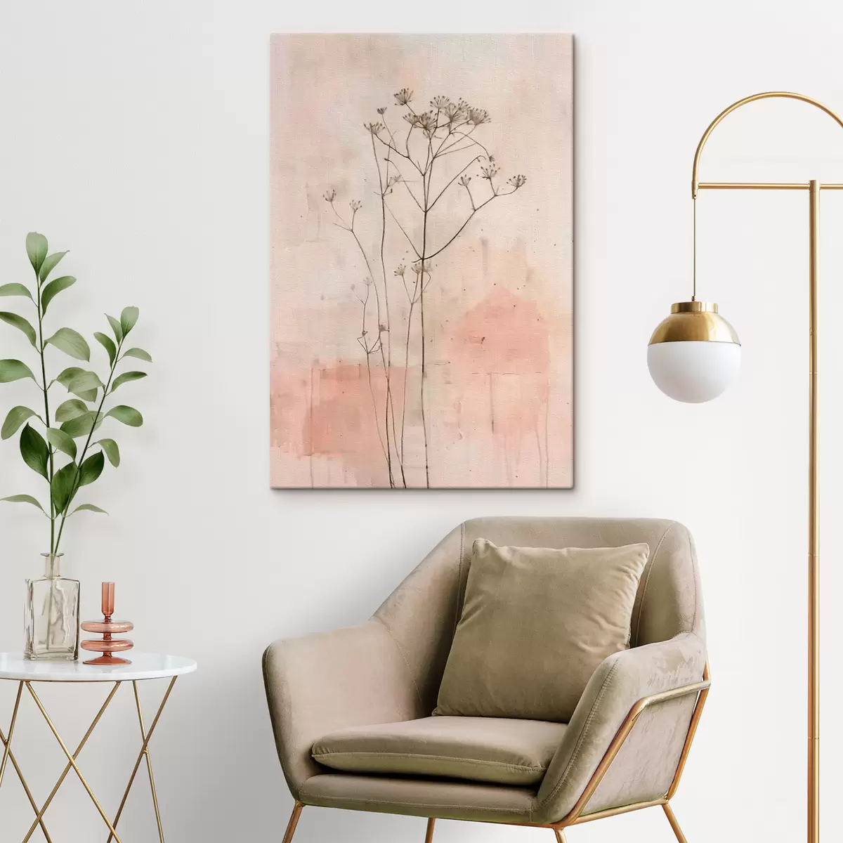 murales de pared Flores silvestres minimalismo s40116