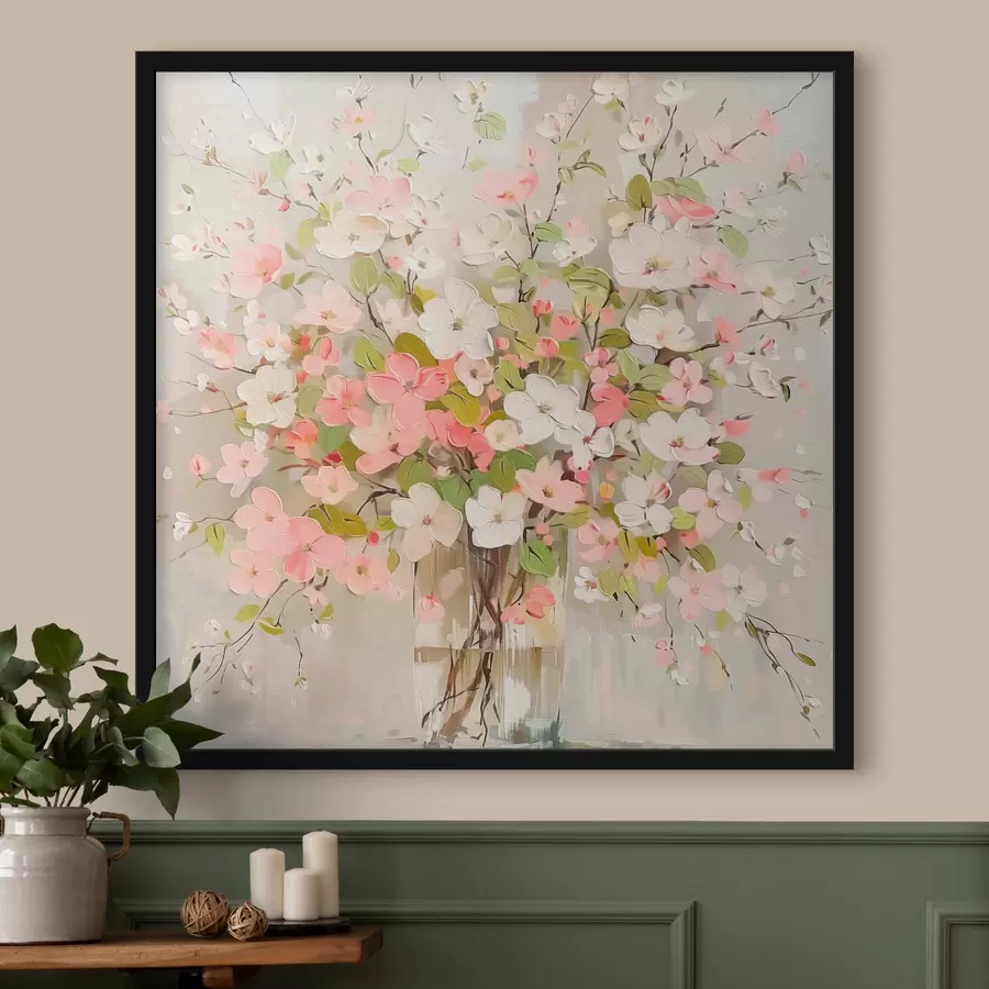 murales de pared Un ramo de flores y un jarrón. f40115