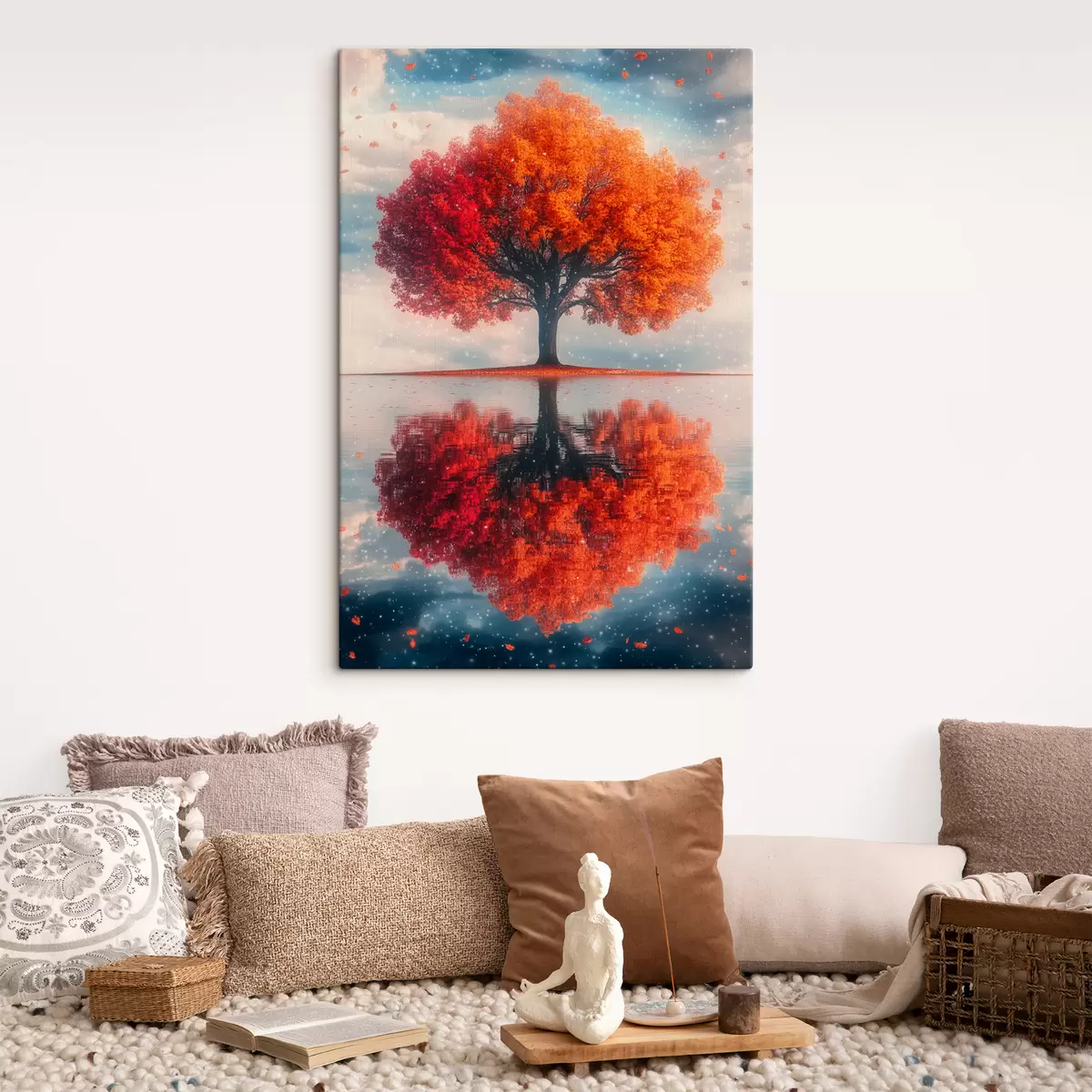 murales de pared Árbol con reflejo en el agua s40126