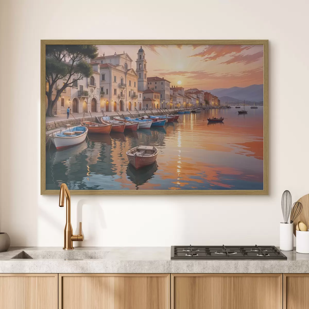 Poster Puerto al atardecer f40150