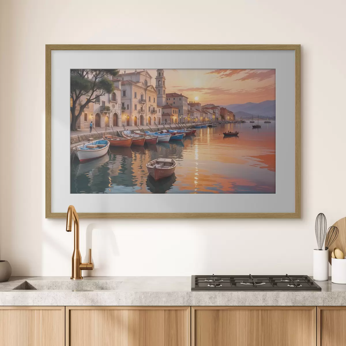 Poster Puerto al atardecer f40150