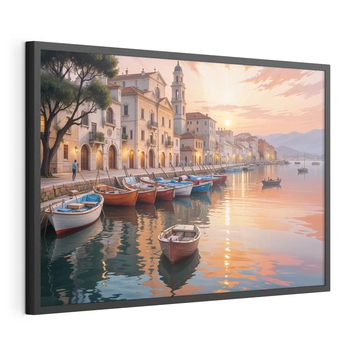 Poster Puerto al atardecer f40150