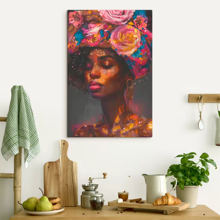 murales de pared Mujer afro s40182