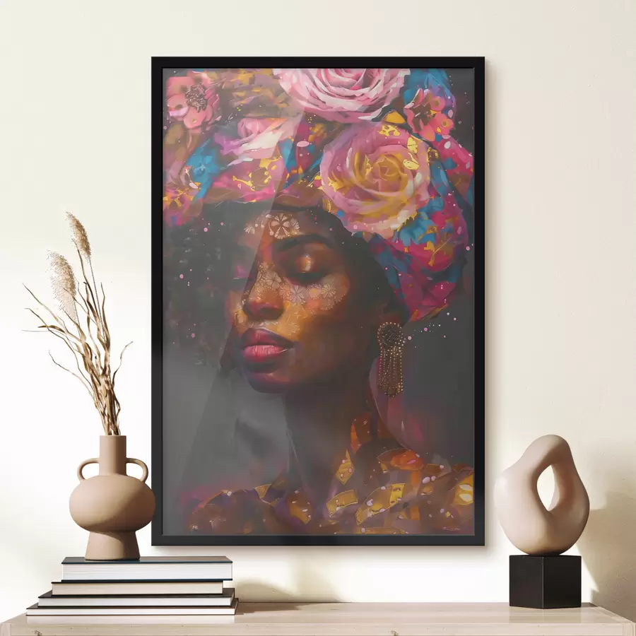 murales de pared Mujer afro f40182