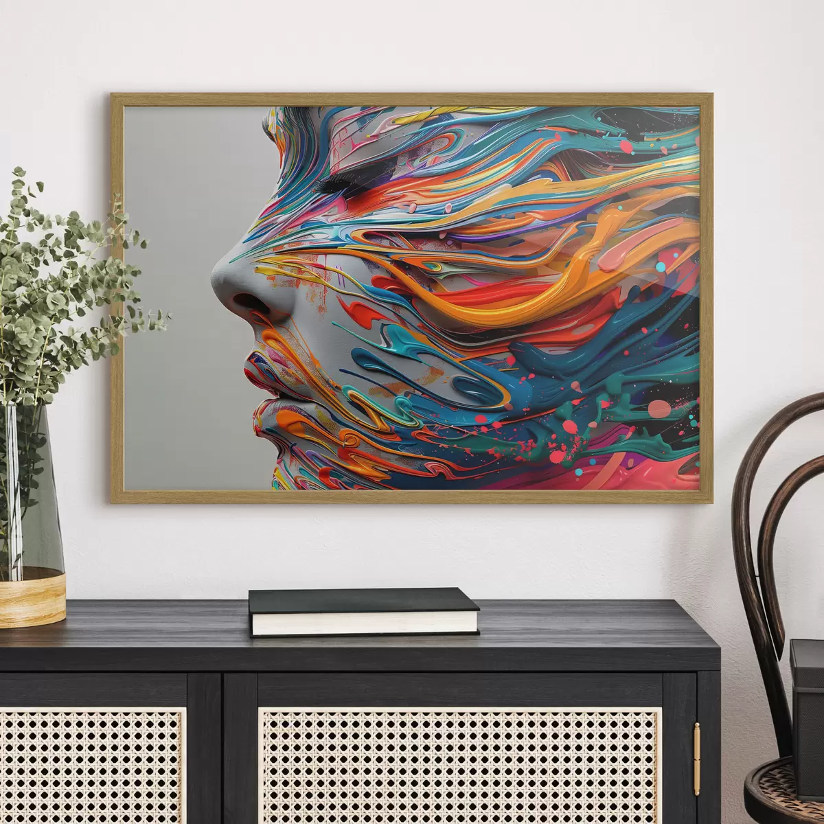 Poster Cara en pintura f40203