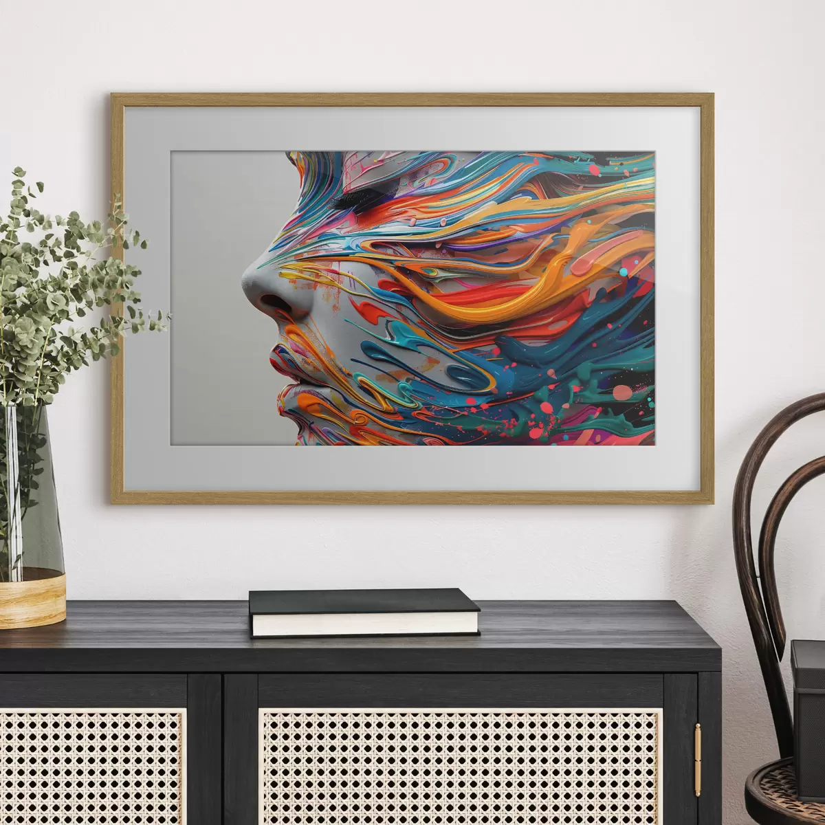 Poster Cara en pintura f40203