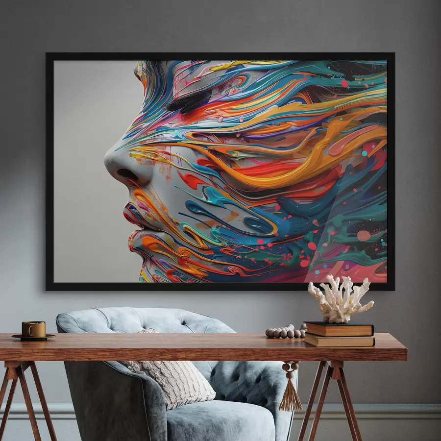 murales de pared Cara en pintura f40203