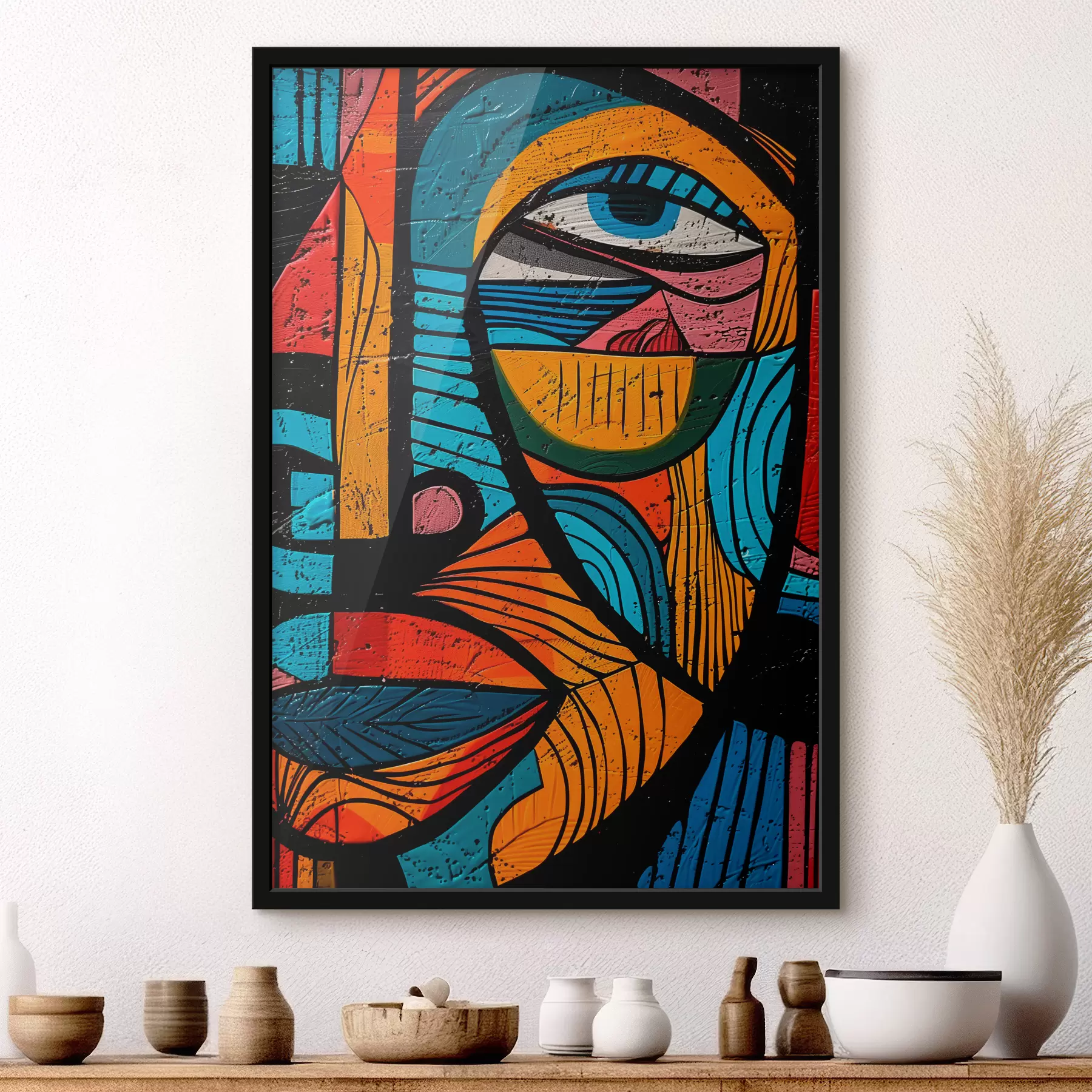 murales de pared Cara abstracta f40207