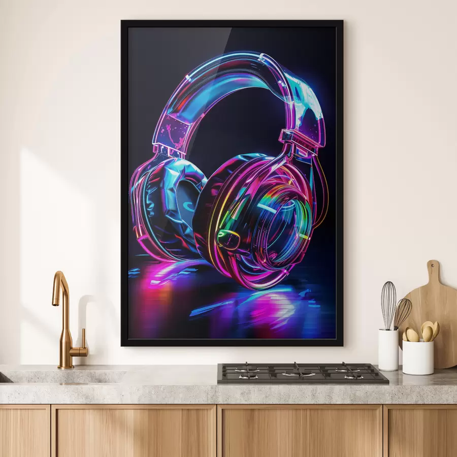 murales de pared Auriculares brillantes f40209