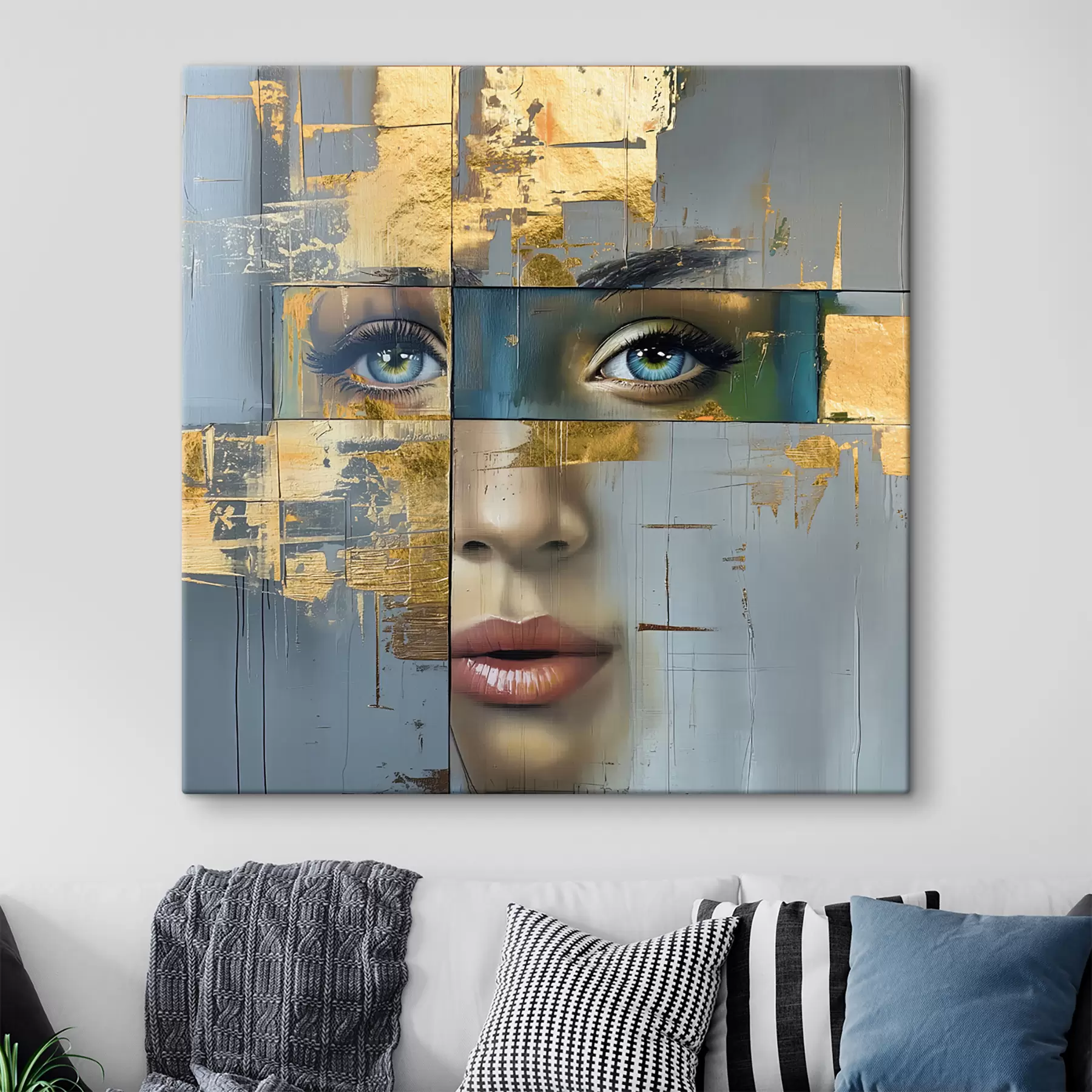 murales de pared retrato abstracto moderno s40240