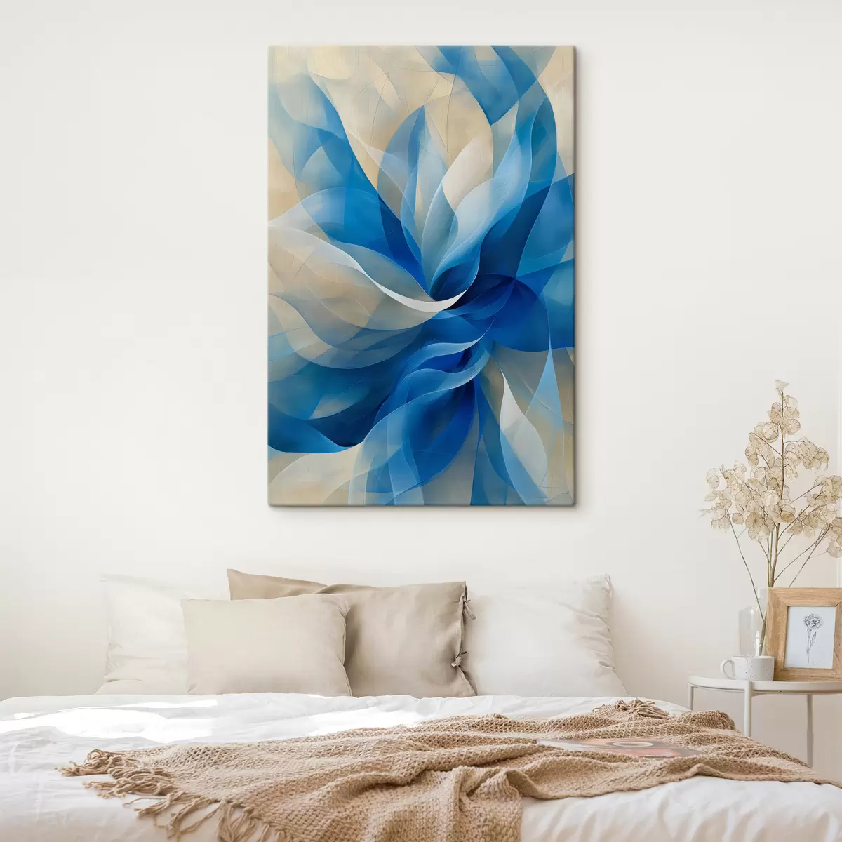 murales de pared flor abstracta azul s40243