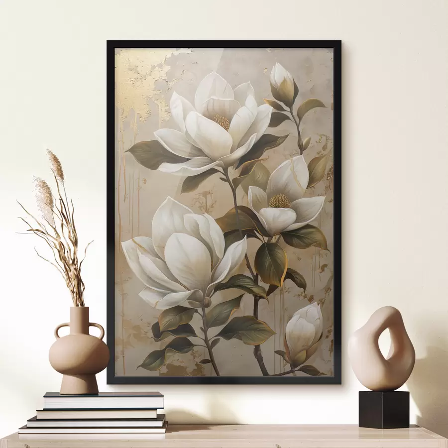 murales de pared grandes flores de magnolia f40236